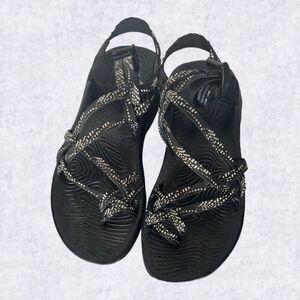 Chaco Zvolv X2 Sandals Womens 9 Shoes Black Double Strap Outdoor Hiking Active